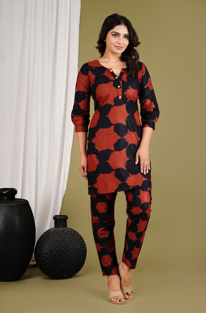 Choco Mousse Brown & Black Coord Set