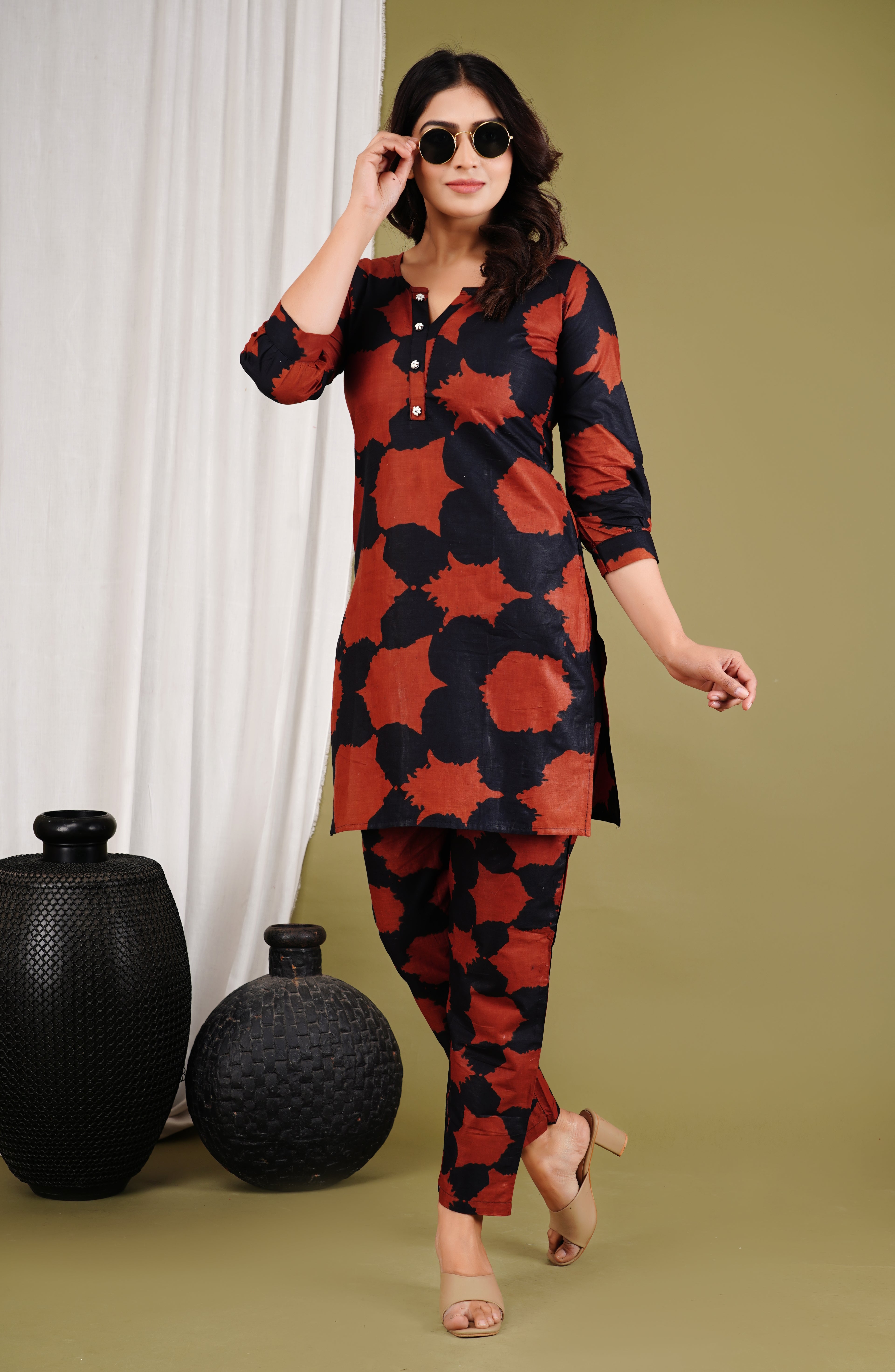 Choco Mousse Brown & Black Coord Set