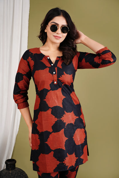 Choco Mousse Brown & Black Coord Set