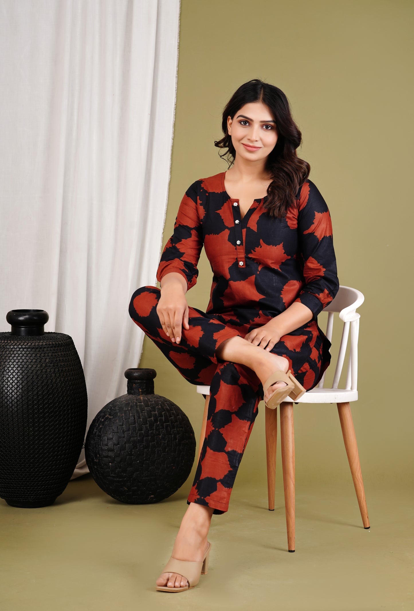 Choco Mousse Brown & Black Coord Set