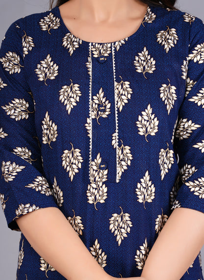 Rayon Procin Print Short Kurti