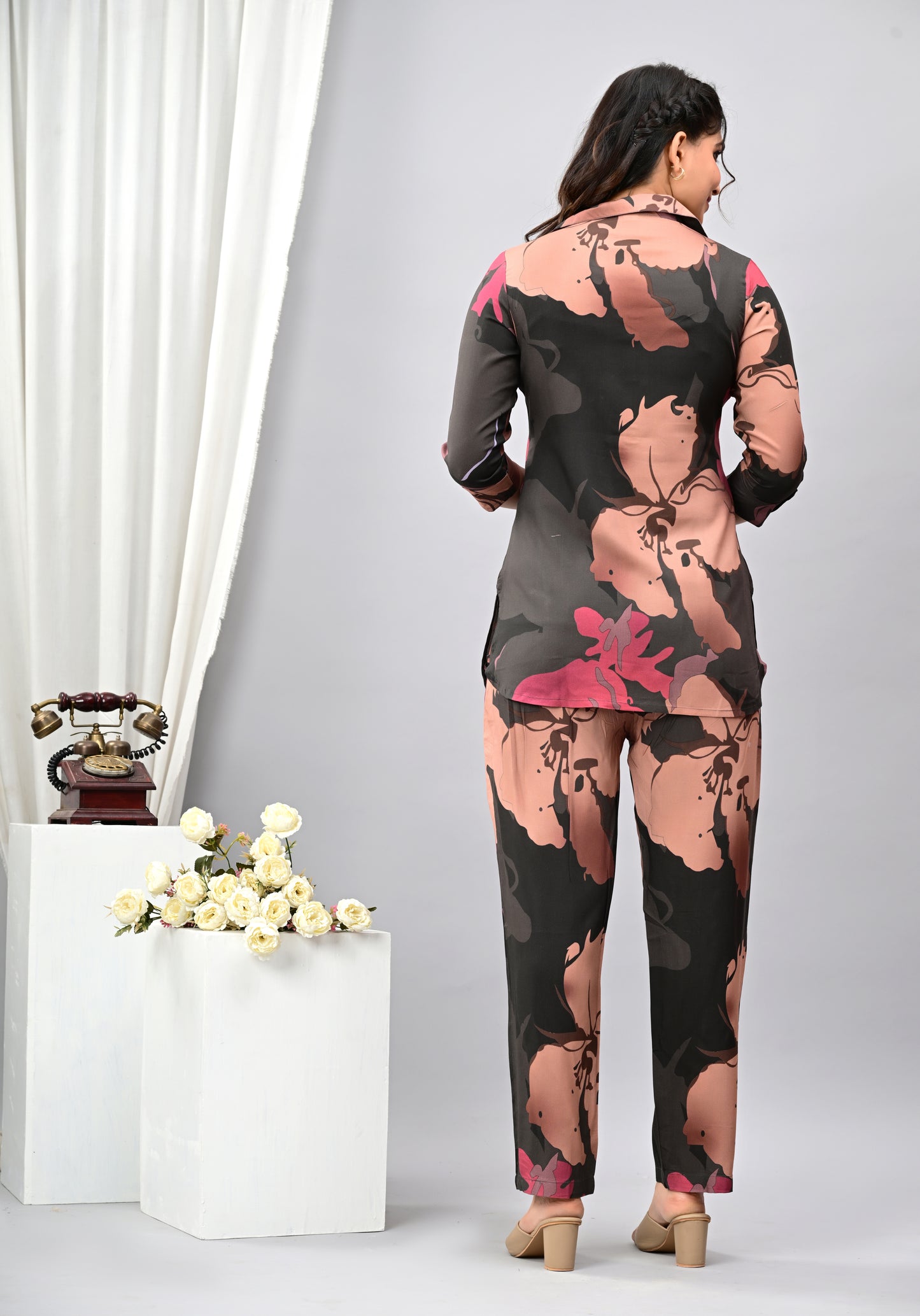 Women Officewear Printed Floral Coord Set