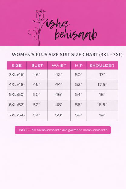 Ajrakh Print Designer Cotton Salwar Suit (Plus Size)