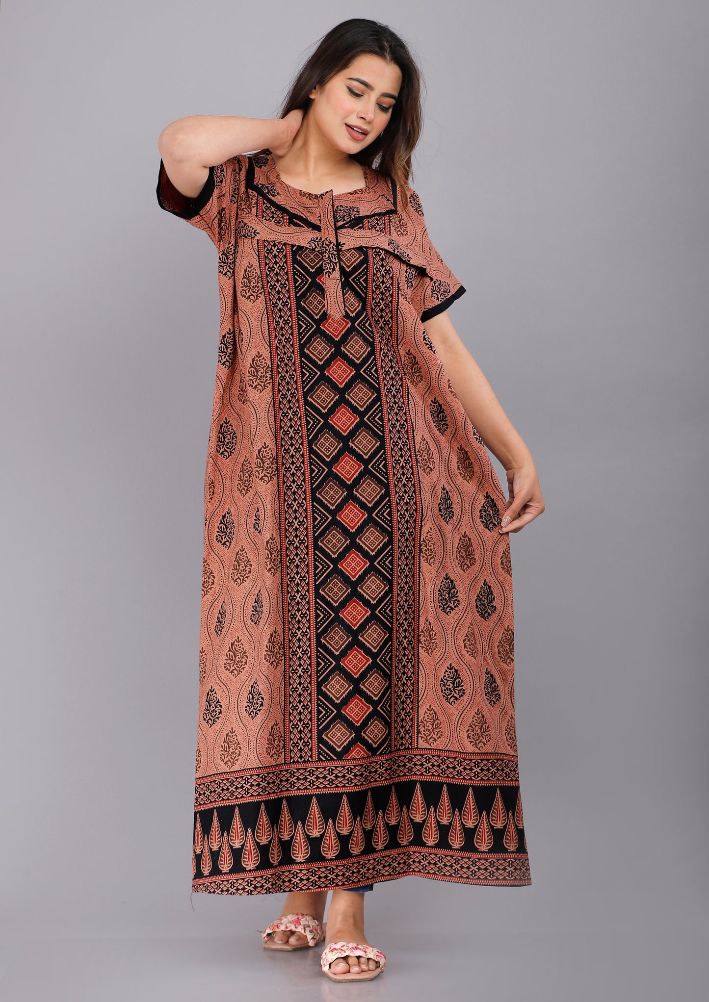 Maternity Feeding Nursing Nightwear Gown