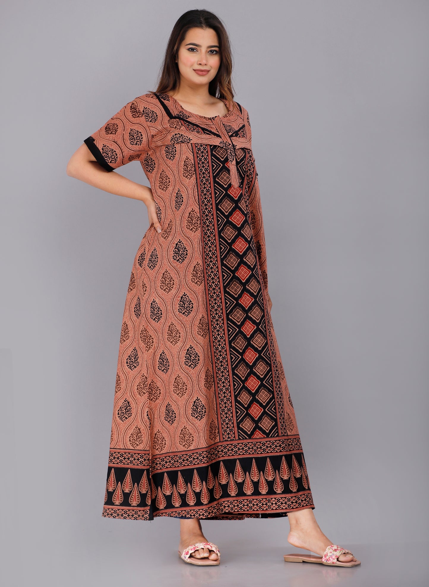 Maternity Feeding Nursing Nightwear Gown