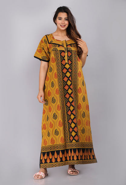 Maternity Feeding Nursing Nightwear Yellow Gown