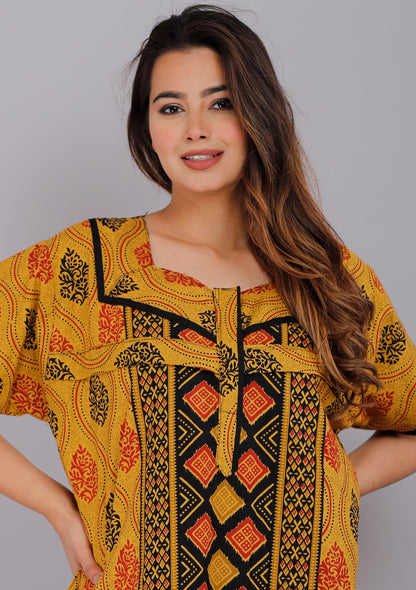 Maternity Feeding Nursing Nightwear Yellow Gown