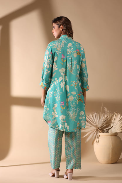 Pure Muslin Designer Embellished Coord Set