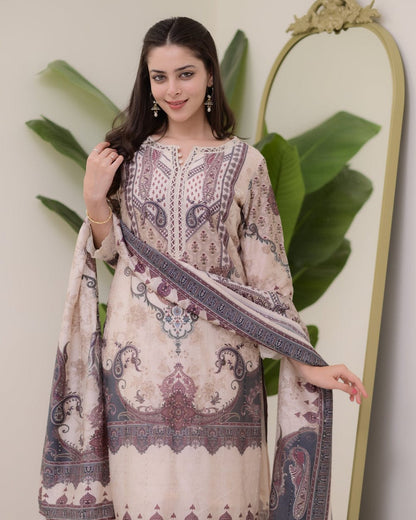 Printed Viscose Muslin Luxury Pakistani Style Suit