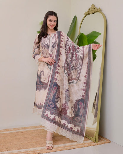 Printed Viscose Muslin Luxury Pakistani Style Suit