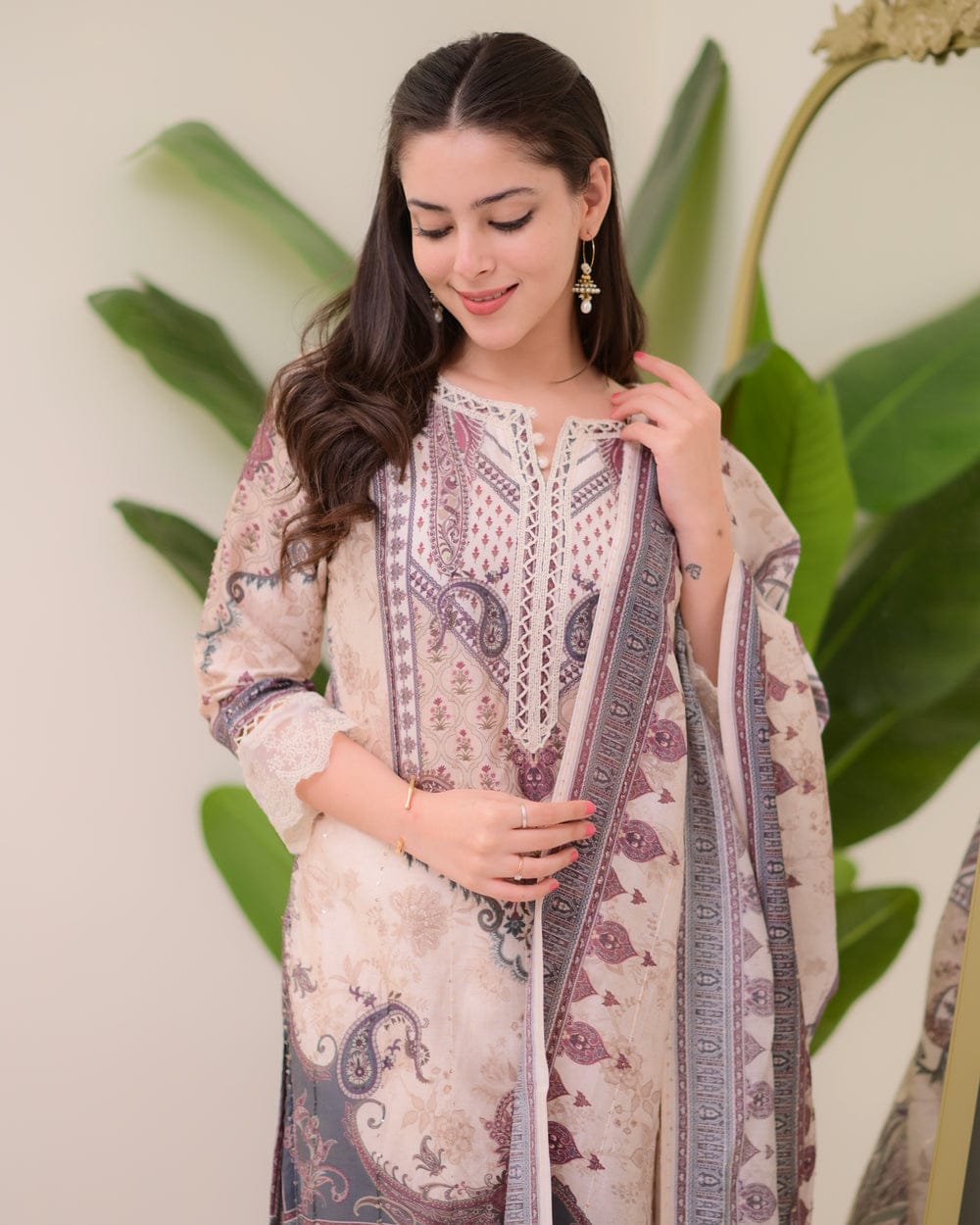 Printed Viscose Muslin Luxury Pakistani Style Suit