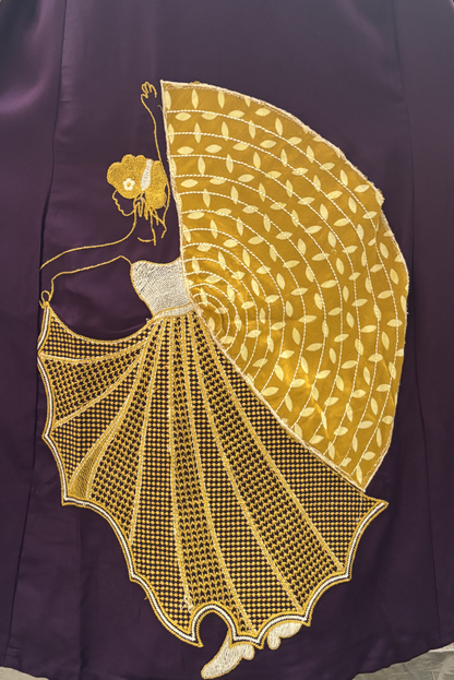 Silk Viscose Unique Patchwork A-line Dress