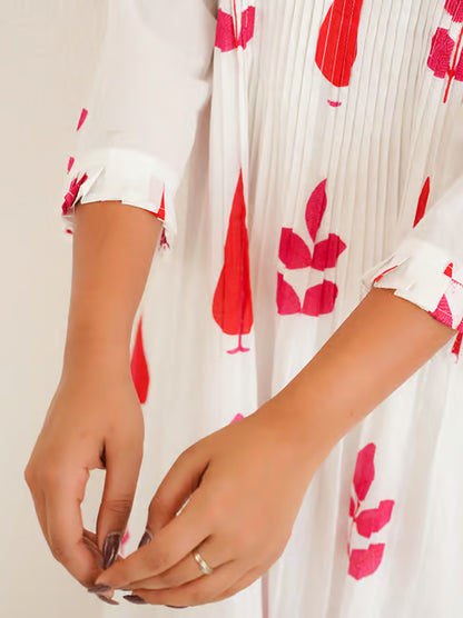 Mughal Boota Block Print Kurta Set with Pintex Detailing